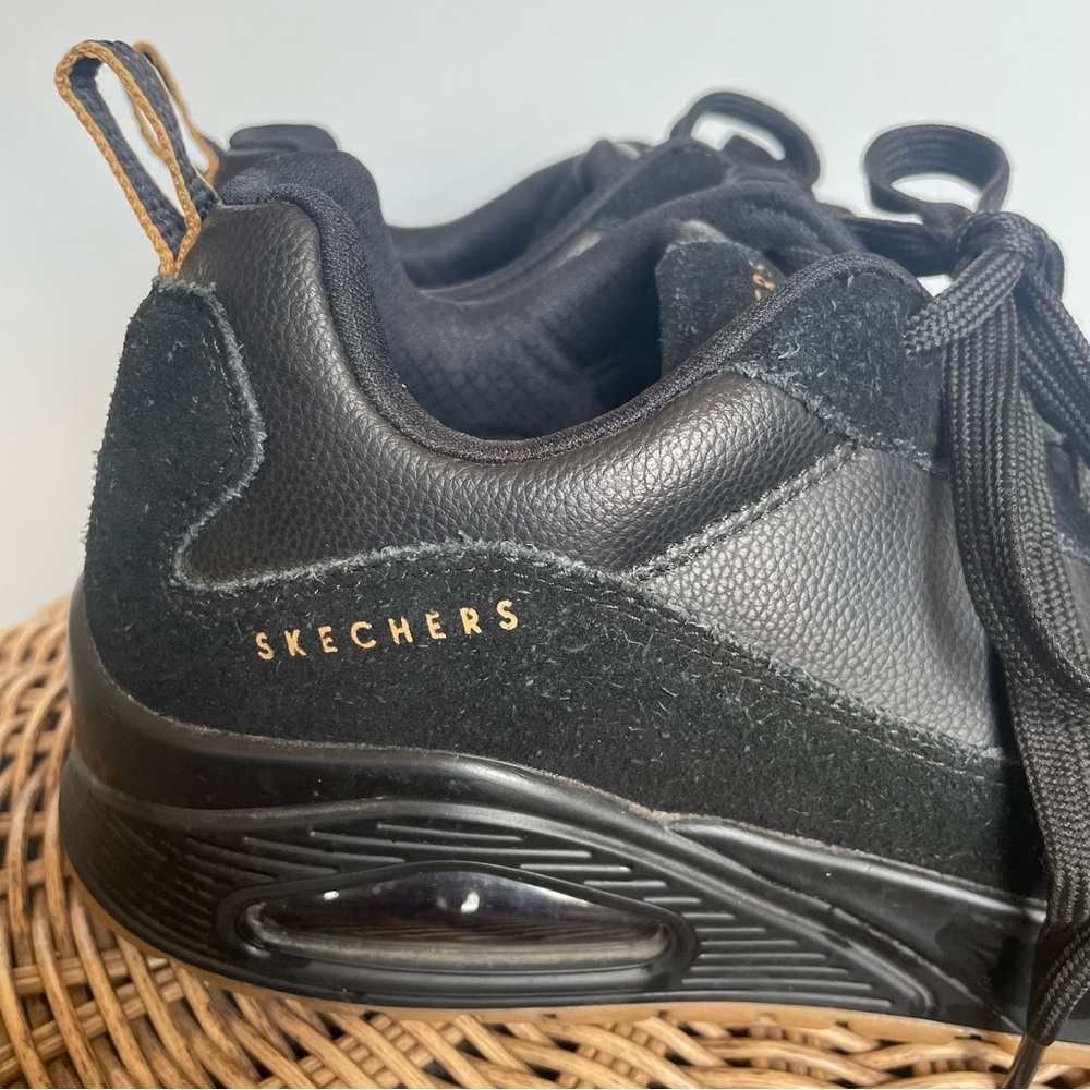 Skechers Uno-Solid Air Black Men tennis shoes size 9 - Picture 4 of 13